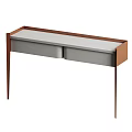 Modern Minimalist Wooden Dining Table With Two Practical Storage Drawers And Various Elegant Color Options