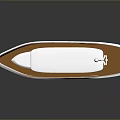 Modern Luxury Yacht Featuring White Hull Brown Interior And Sleek Exterior Design