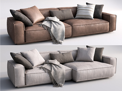 Modern double sofa model