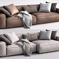 Modern double sofa 3d model