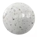 White Spherical Terrazzo Like Component With Colorful Shell Chips On Surface 3d model