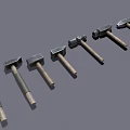 Different Types of Hammers with Various Sizes and Designs as Essential Hardware Tools