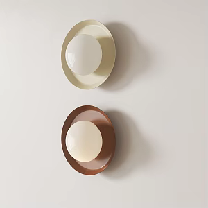 Middle Spherical Wall Lamp 3d model