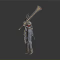 3D Knight Armor Model With Sword And Shield In Detailed Design
