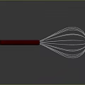 Stainless Steel Whisk With Red Handle For Kitchen Baking And Cooking Needs