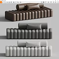 Modern Sofa Stool Leather Sofa Stool Fabric Sofa Stool 3d model