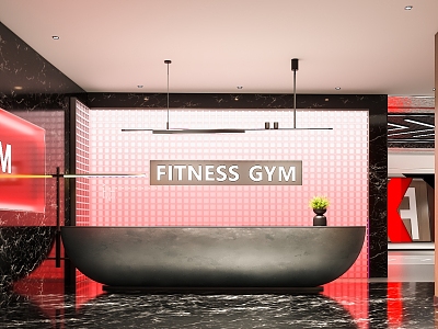 Modern gym front desk model