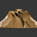 Golden Industrial Turbine Equipment With Streamlined Blades And Central Hub