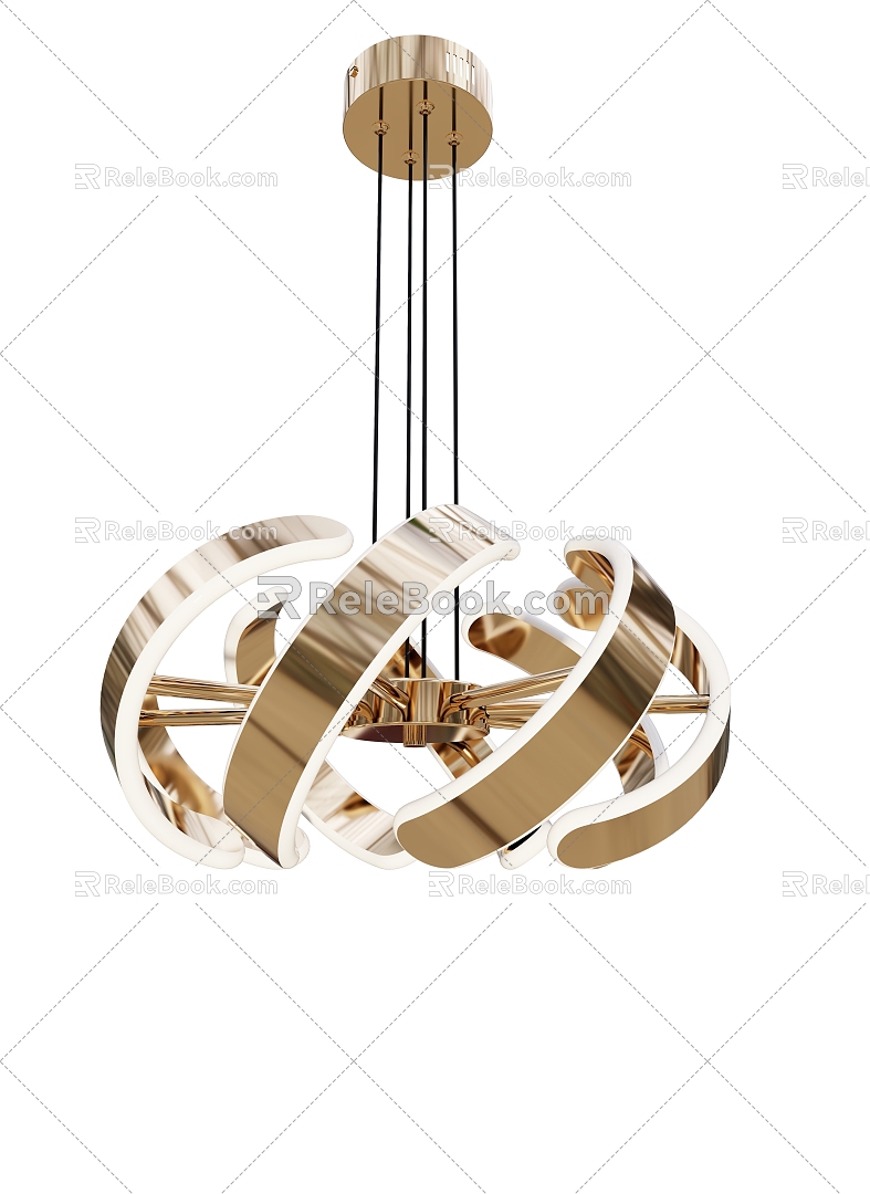 Aluminum line chandelier model