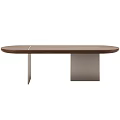 Modern Wooden Tables With Metal Support Legs And Different Color Tops Design