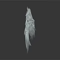 Elegant Silver Angel Wings Wall Decor With Feather Details For Home
