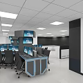 Modern Monitoring Room With Multiple Monitor Screens Workstations And Ceiling Lights