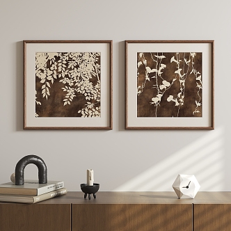 Nordic Vintage Hanging Paintings 3d model