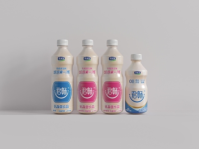 Drinks Milk Junlebao Lactic Acid Bacteria Drinks 3d model