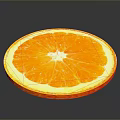 Fresh Ripe Orange Slice With Juicy Pulp And Bright Peel On Dark Background