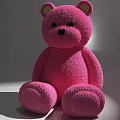Pink Plush Teddy Bear Doll With Soft Texture And 3D Rendered Cute Design 3d model