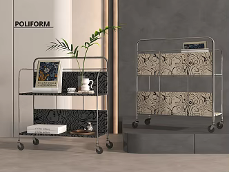 Modern Kitchen Storage Rack Trolley Toilet Storage Rack Decorative Rack 3d model