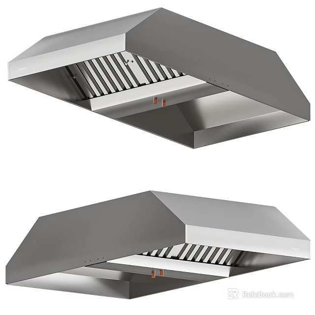 Modern Kitchen Appliances Featuring Sleek Range Hood Design For Home Cooking Areas 3d model 
