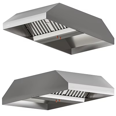 Modern Kitchen Appliances Featuring Sleek Range Hood Design For Home Cooking Areas 3d model