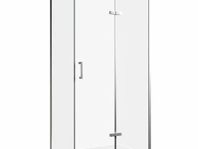 Modern Glass Shower Sauna Enclosure With Chrome Frame And Transparent Design 3d model