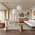 Middle Ancient Living Room Sofa Combination Coffee Table Carpet Leisure Sofa 3d model