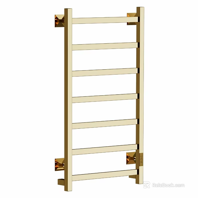 Golden Bathroom Towel Rack Stylish Functional Bathroom Accessories for Modern Bathroom 3d model 