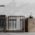 Stylish Household Umbrella Stands With Multiple Umbrellas And Wooden Cabinet With Deer Design