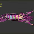 Futuristic Mechanical Device With Colorful Panels Metallic Armor And Reflective Surface
