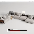 Modern Multiplayer Sofa 3d model