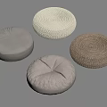 Different Colored Floor Cushions In Woven And Fabric Materials For Comfortable Seating