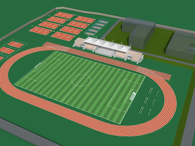 Modern Playground School Playground 3d model