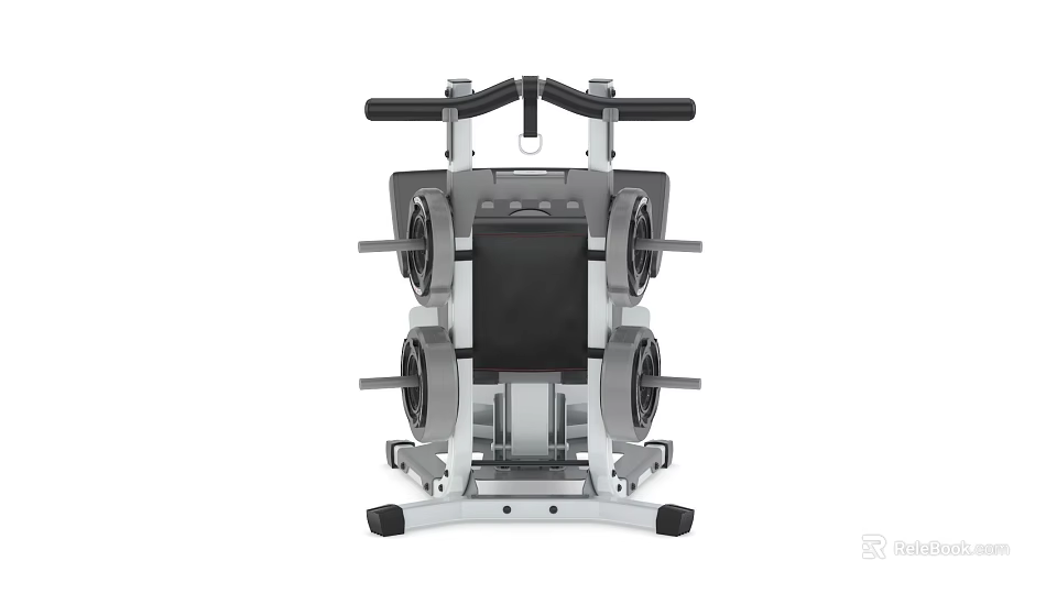 Professional Strength Training Fitness Equipment With Metal Frame Black Padded Seat And Wheels 3d model 