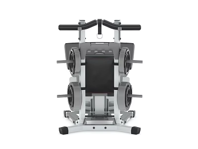 Professional Strength Training Fitness Equipment With Metal Frame Black Padded Seat And Wheels 3d model