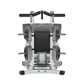 Professional Strength Training Fitness Equipment With Metal Frame Black Padded Seat And Wheels