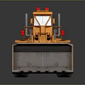 Orange Heavy Duty Loader With Large Bucket Big Tires And Cab