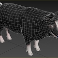 Modern Buckshire Pig Animal Creatures 3d model