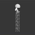 Advanced Sphere Monitoring Equipment Mounted On Metal Tower With Ladder Structure