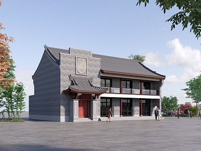 Chinese-style Ancient Building Shops 3d model