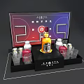 Commercial Display Equipment With Digital Screen Electronic Clock And Product Showcase Stand