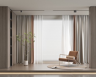 Modern Curtains 3d model