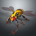 Modern cartoon bee sci-fi bee bee machine bee 3d model