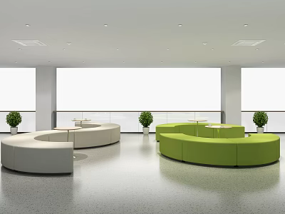 Sofa Leisure Sofa Combination Sofa Shaped Sofa Round Sofa Coffee Table Reception Sofa 3d model