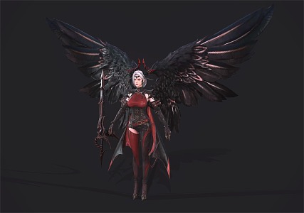 Demon Angel Game Character Anime Character 3d model