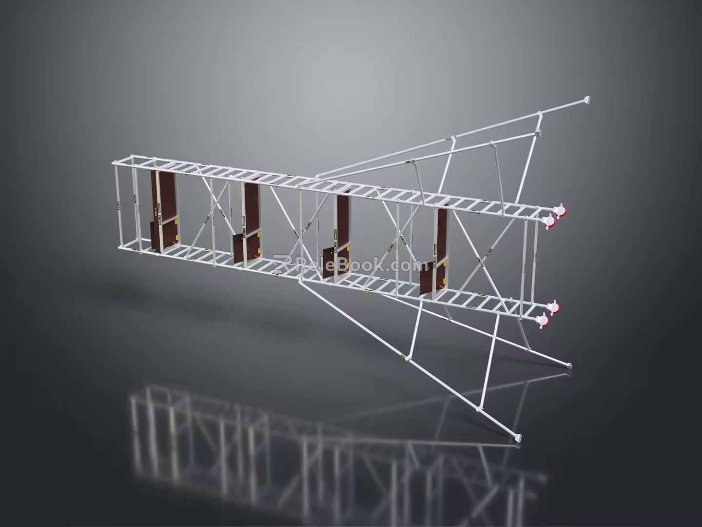 Iron frame large iron frame iron frame house factory industrial iron frame iron ladder rigid ladder work frame rigid scaffold 3d model