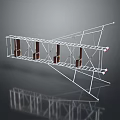 Iron frame large iron frame iron frame house factory industrial iron frame iron ladder rigid ladder work frame rigid scaffold 3d model