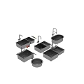 Stainless Steel Kitchen Sinks With Single Double Bowl Different Shapes And Faucet