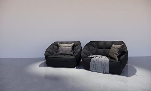 Modern Single Sofa Lazy Sofa 3d model