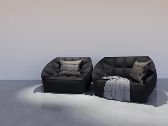 Modern Single Sofa Lazy Sofa 3d model
