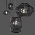 Modern Woven Pendant Lights For Interior With Various Shapes And Illuminated Design