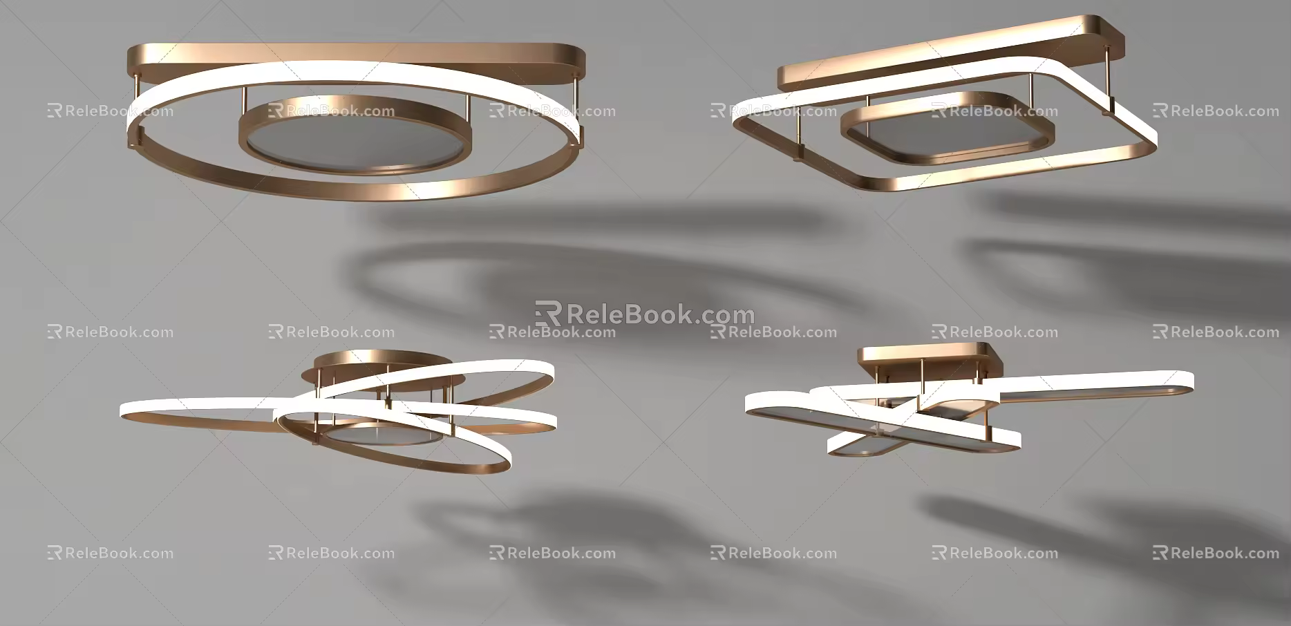 Light Luxury Chandelier Ceiling Lamp 3d model